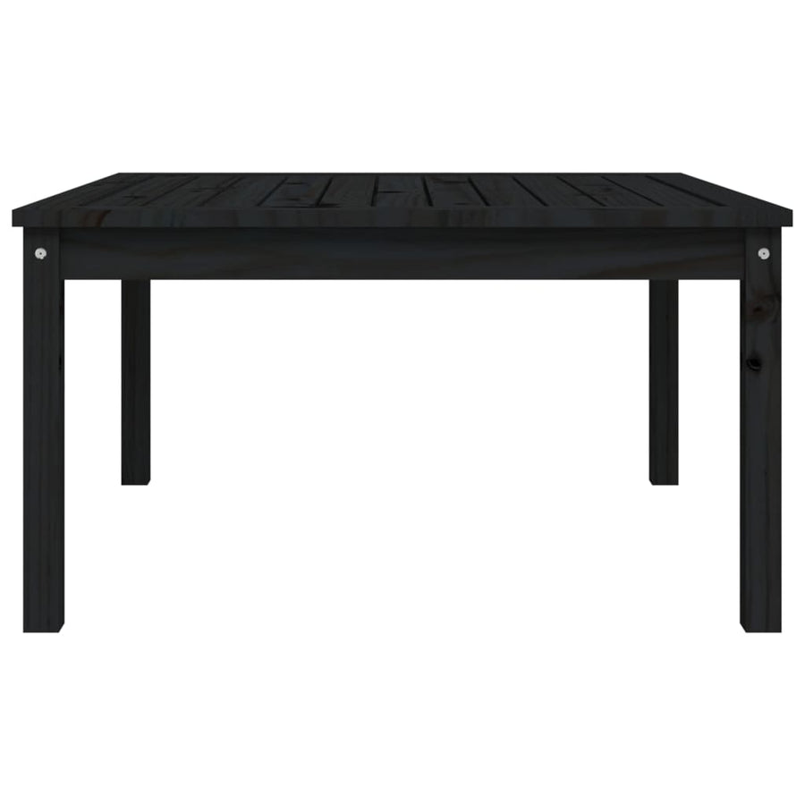 Tuintafel 82,5X82,5X45 Cm Massief Grenenhout Zwart 82.5 x 82.5 x 45 cm Zwart grenenhout