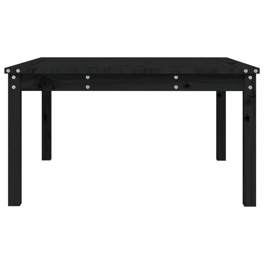 Tuintafel 82,5X82,5X45 Cm Massief Grenenhout Zwart 82.5 x 82.5 x 45 cm Zwart grenenhout