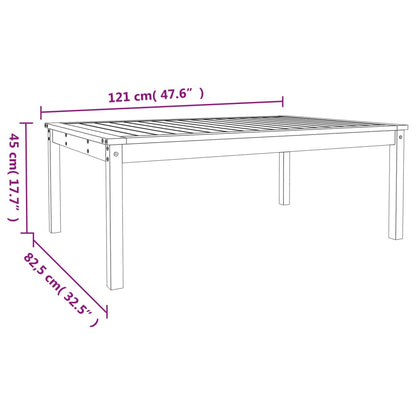 Tuintafel 2X82,5X45 Cm Massief Grenenhout 121 x 82.5 x 45 cm Natuurlijk grenenhout