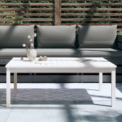 Tuintafel 121X82,5X45 Cm Massief Grenenhout Wit