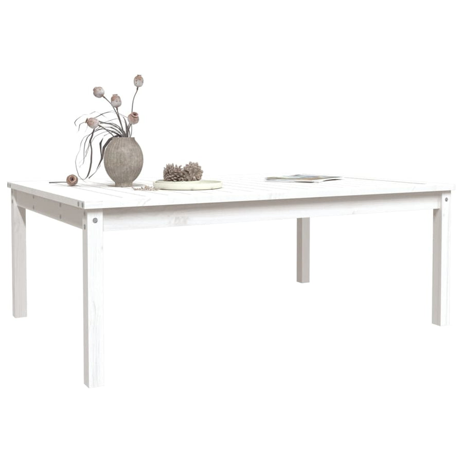 Tuintafel 121X82,5X45 Cm Massief Grenenhout Wit