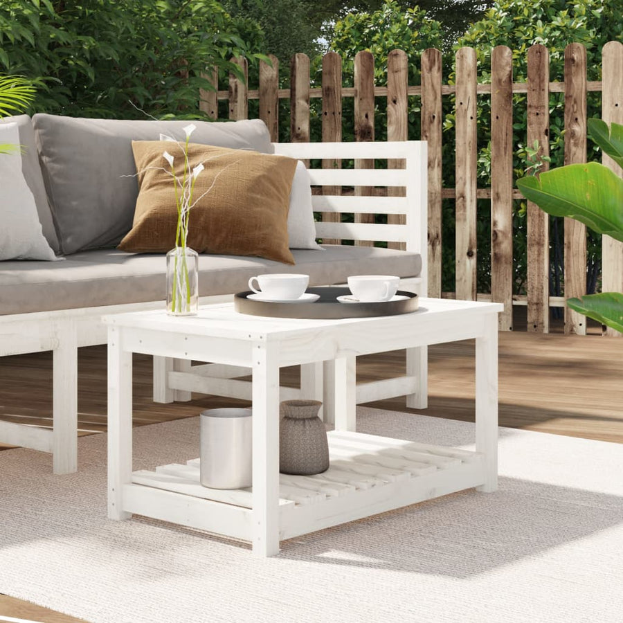 Tuintafel 82,5X50,5X45 Cm Massief Grenenhout Wit