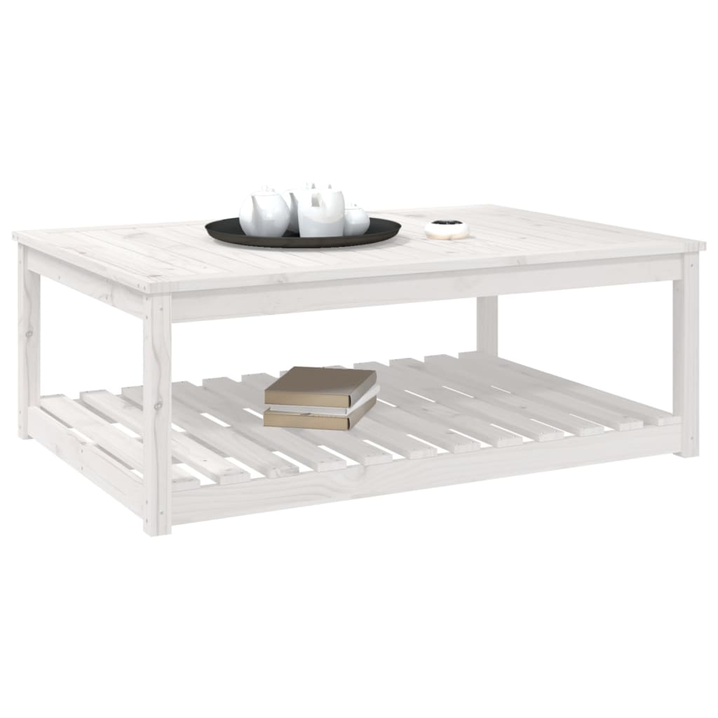 Tuintafel 121X82,5X45 Cm Massief Grenenhout Wit