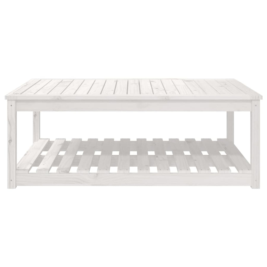 Tuintafel 121X82,5X45 Cm Massief Grenenhout Wit