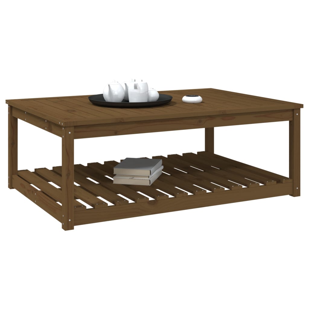 Tuintafel 2X82,5X45 Cm Massief Grenenhout Honingbruin 121 x 82.5 x 45 cm Honingbruin grenenhout