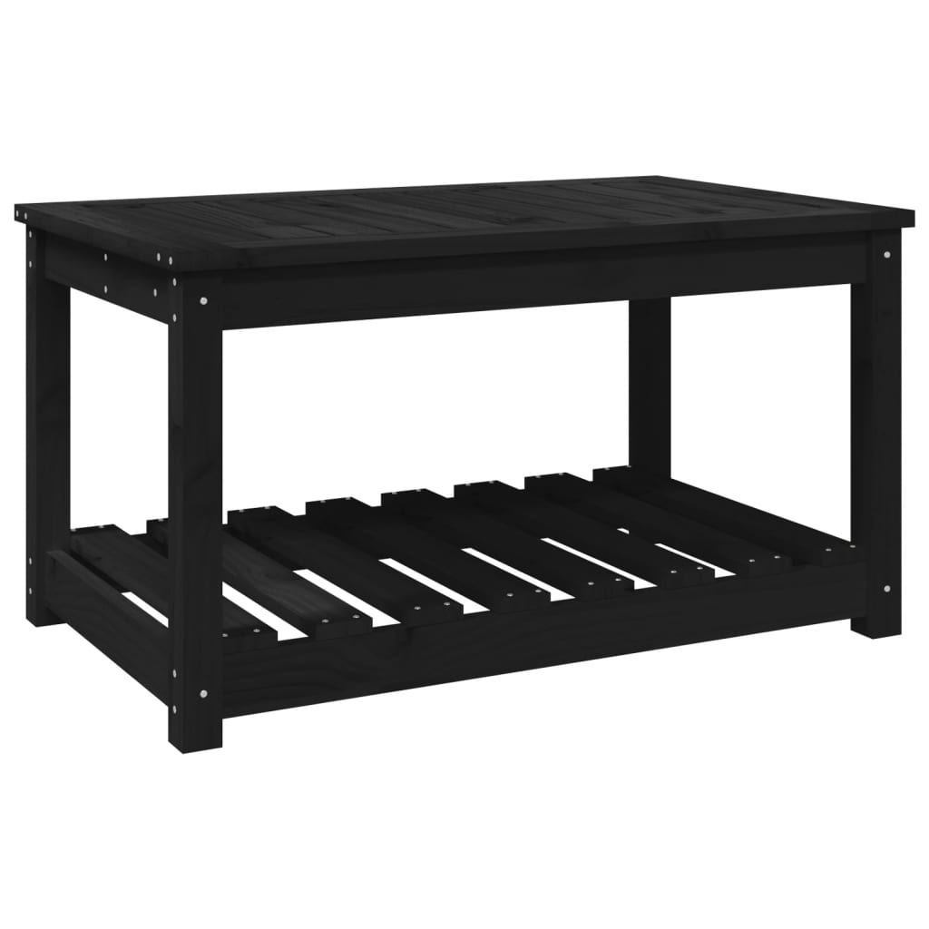 Tuintafel 82,5X50,5X45 Cm Massief Grenenhout Zwart 82.5 x 50.5 x 45 cm Zwart grenenhout