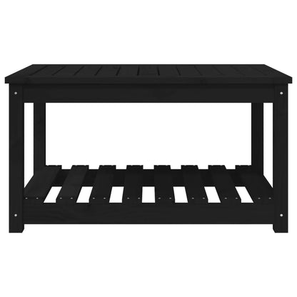 Tuintafel 82,5X50,5X45 Cm Massief Grenenhout Zwart 82.5 x 50.5 x 45 cm Zwart grenenhout