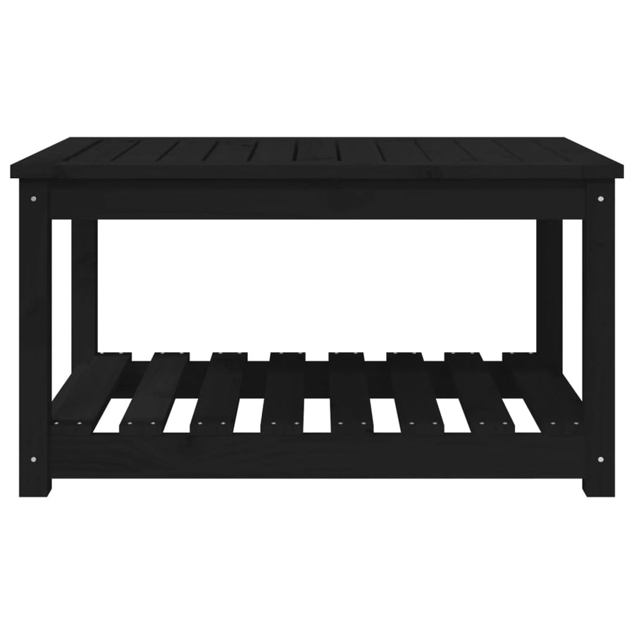 Tuintafel 82,5X50,5X45 Cm Massief Grenenhout Zwart 82.5 x 50.5 x 45 cm Zwart grenenhout