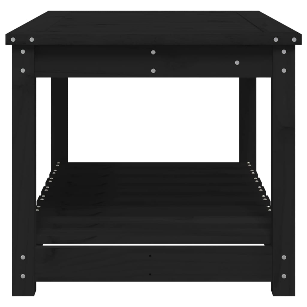 Tuintafel 82,5X50,5X45 Cm Massief Grenenhout Zwart 82.5 x 50.5 x 45 cm Zwart grenenhout