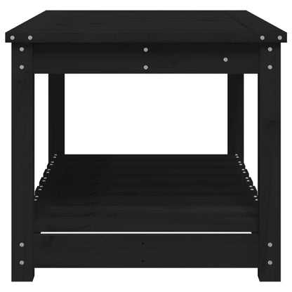 Tuintafel 82,5X50,5X45 Cm Massief Grenenhout Zwart 82.5 x 50.5 x 45 cm Zwart grenenhout
