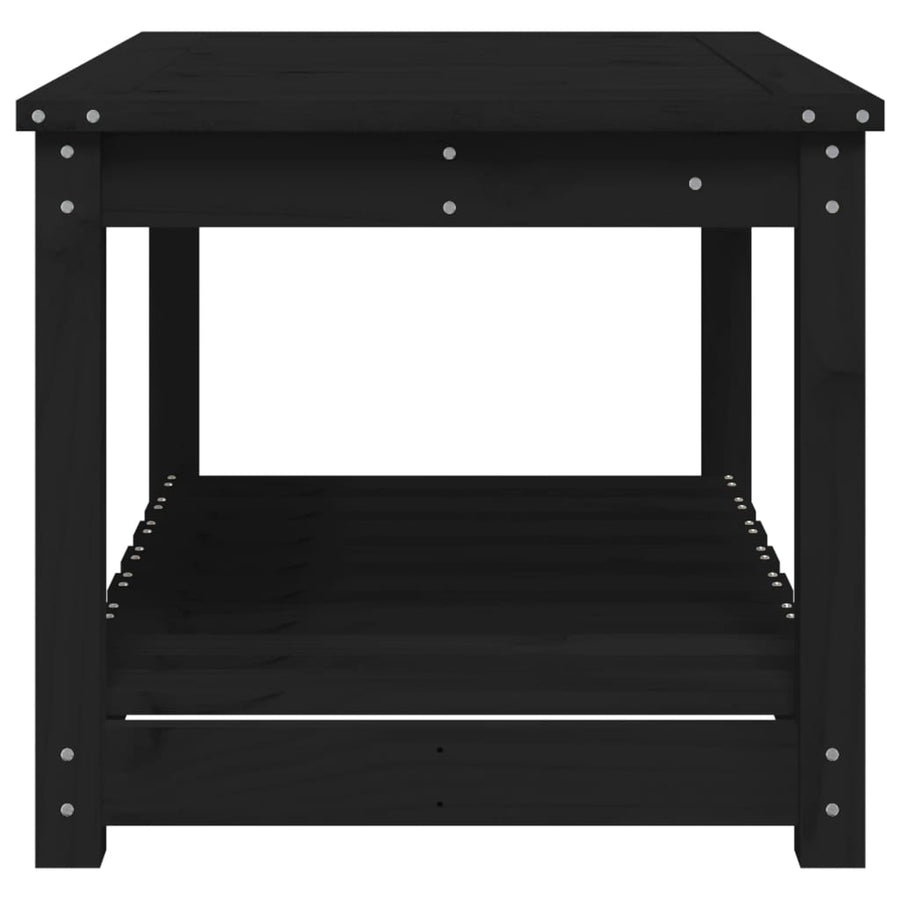 Tuintafel 82,5X50,5X45 Cm Massief Grenenhout Zwart 82.5 x 50.5 x 45 cm Zwart grenenhout