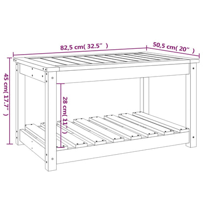 Tuintafel 82,5X50,5X45 Cm Massief Grenenhout Zwart 82.5 x 50.5 x 45 cm Zwart grenenhout