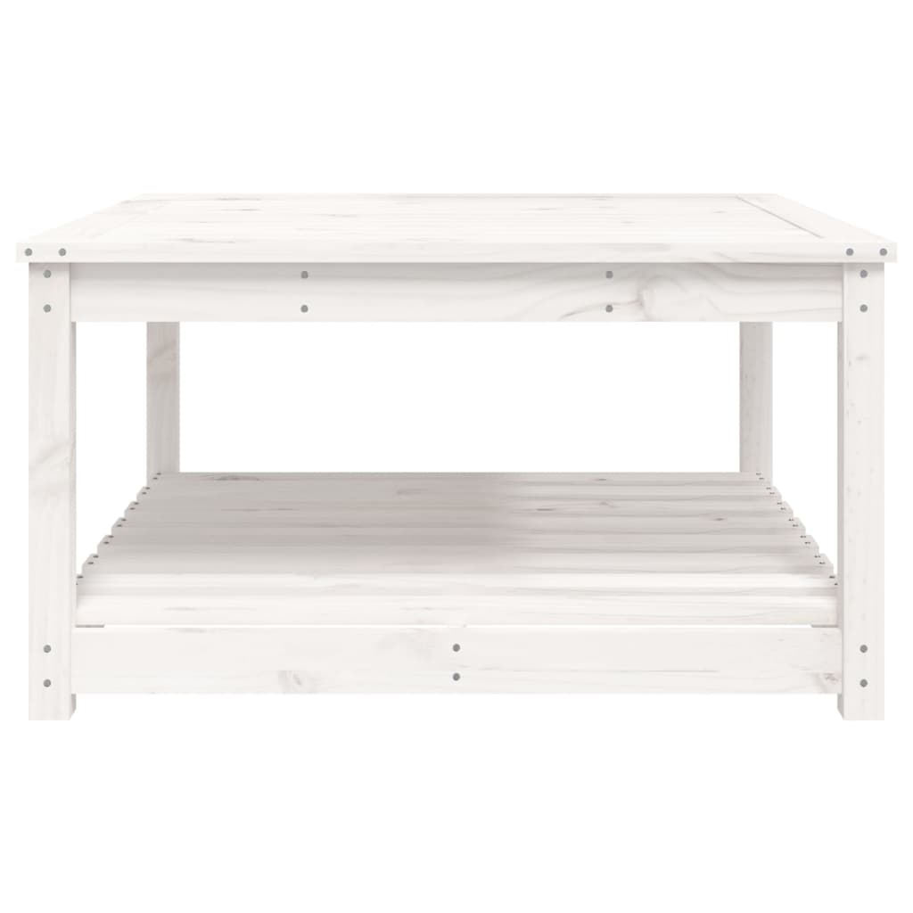 Tuintafel 82,5X82,5X45 Cm Massief Grenenhout Wit
