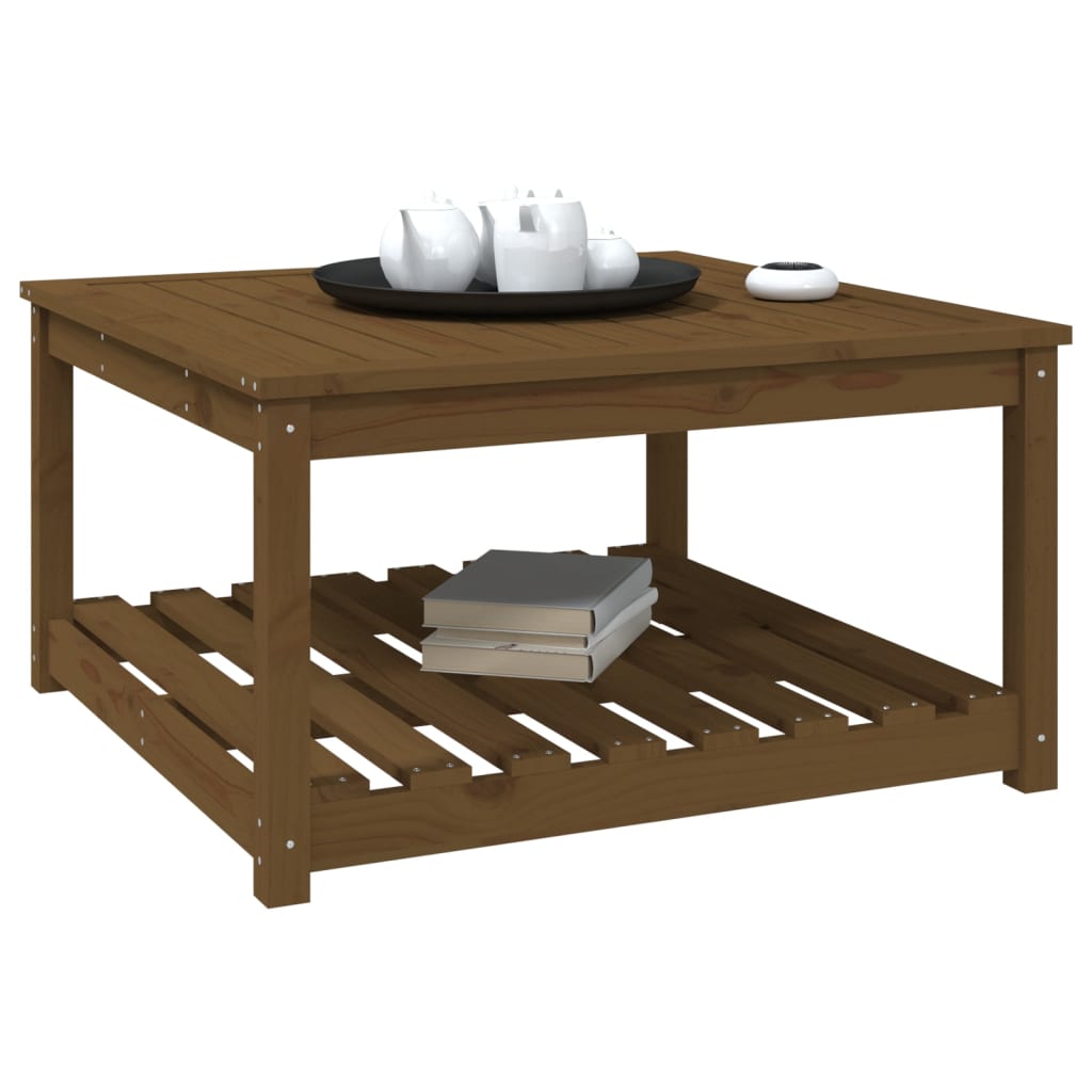 Tuintafel 82,5X82,5X45 Cm Massief Grenenhout Honingbruin 82.5 x 82.5 x 45 cm Honingbruin grenenhout