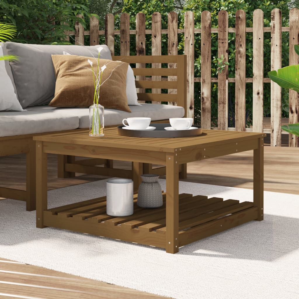 Tuintafel 82,5X82,5X45 Cm Massief Grenenhout Honingbruin 82.5 x 82.5 x 45 cm Honingbruin grenenhout