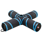 Cat Tunnel 4-Way 132 cm Polyester Black and Blue