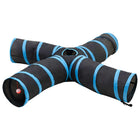 Cat Tunnel 4-Way 25 cm Polyester Black and Blue