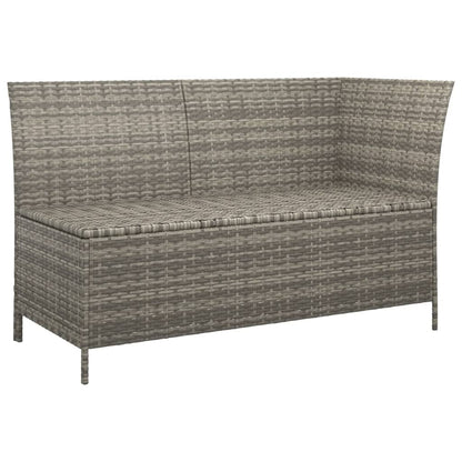 -Delige Loungeset Met Kussens Poly Rattan 3 Grijs