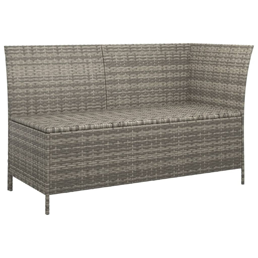 -Delige Loungeset Met Kussens Poly Rattan 3 Grijs
