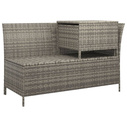 -Delige Loungeset Met Kussens Poly Rattan 3 Grijs