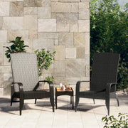 Tuinstoel Adirondack 59x76x94 cm zwart poly rattan