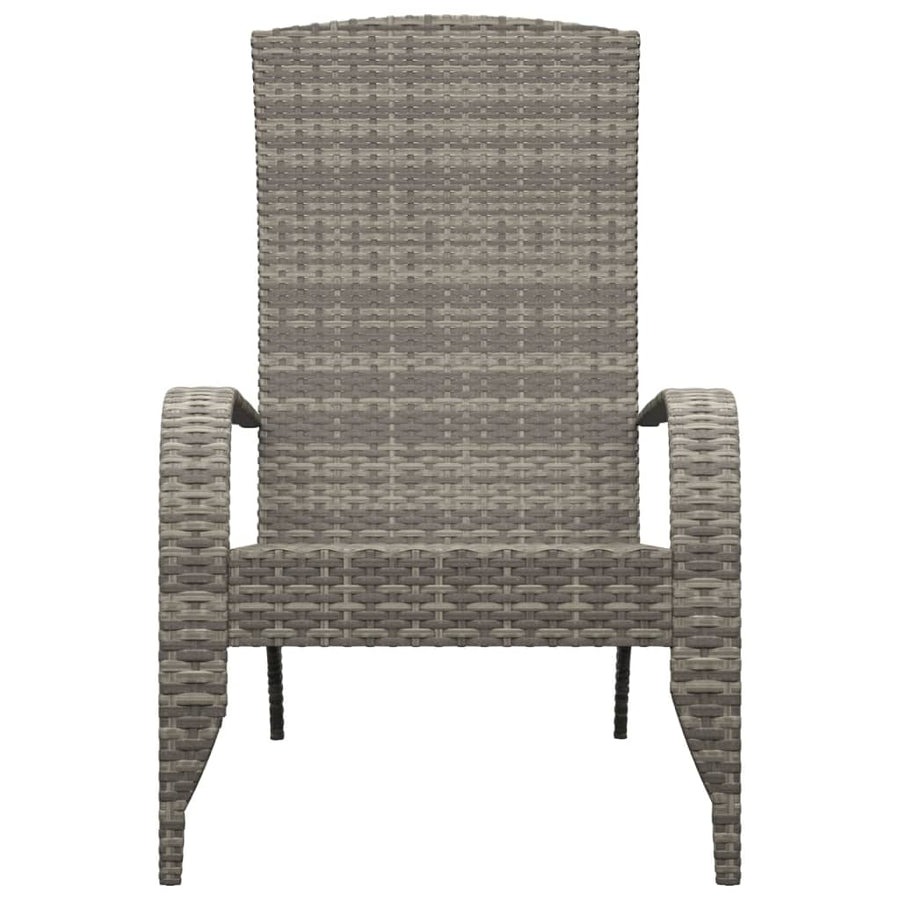 Tuinstoel Adirondack Poly Rattan Grijs