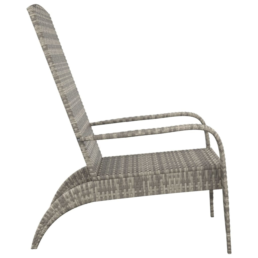 Tuinstoel Adirondack Poly Rattan Grijs