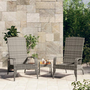 Tuinstoel Adirondack 59x76x94 cm grijs poly rattan
