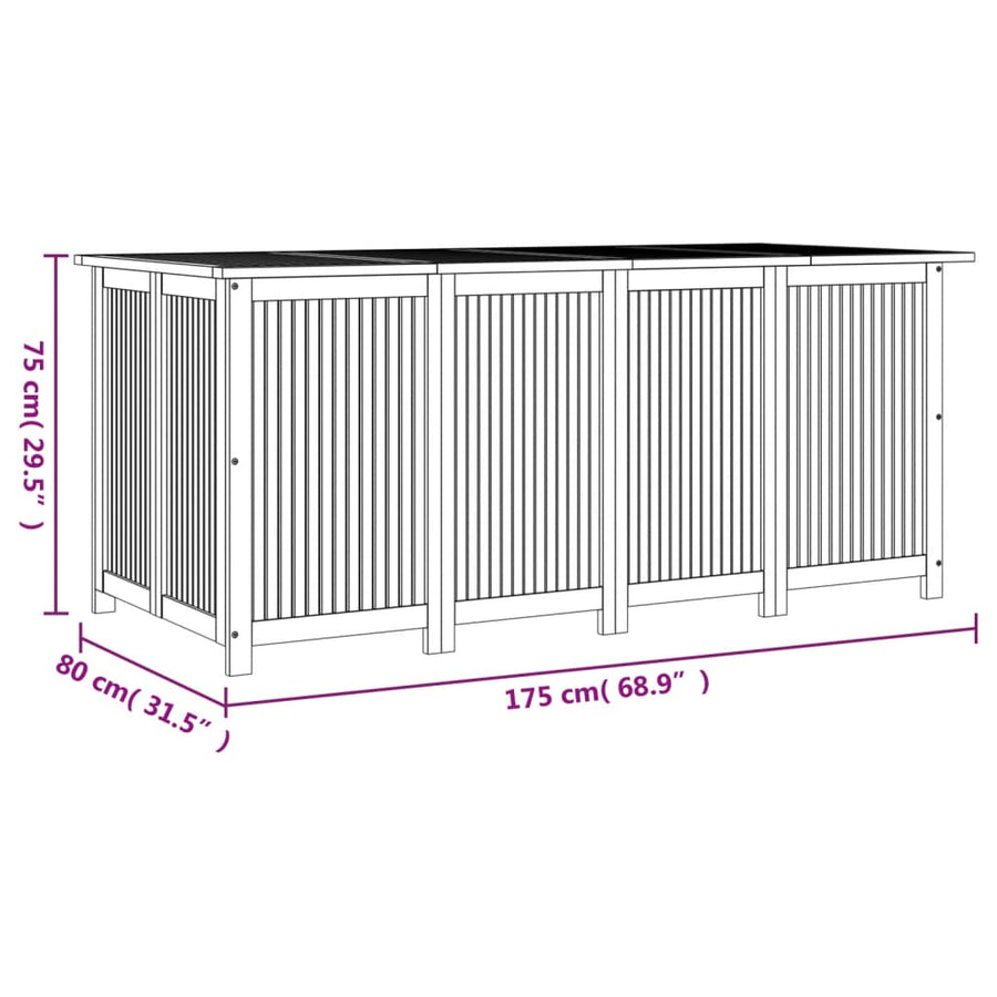 Tuinbox Massief Acaciahout 175 x 80 x 75 cm