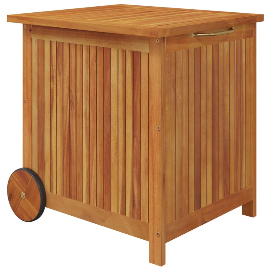 Tuinbox Met Wieltjes Massief Acaciahout 60 x 50 x 58 cm