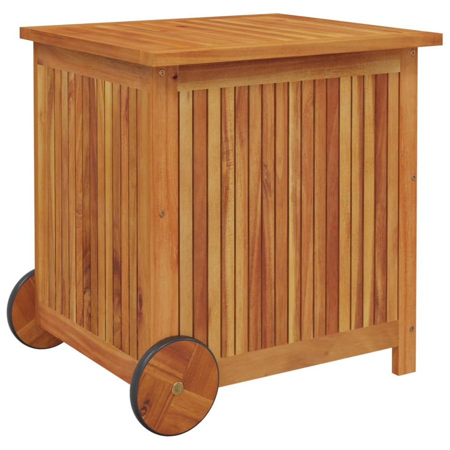 Tuinbox Met Wieltjes Massief Acaciahout 60 x 50 x 58 cm