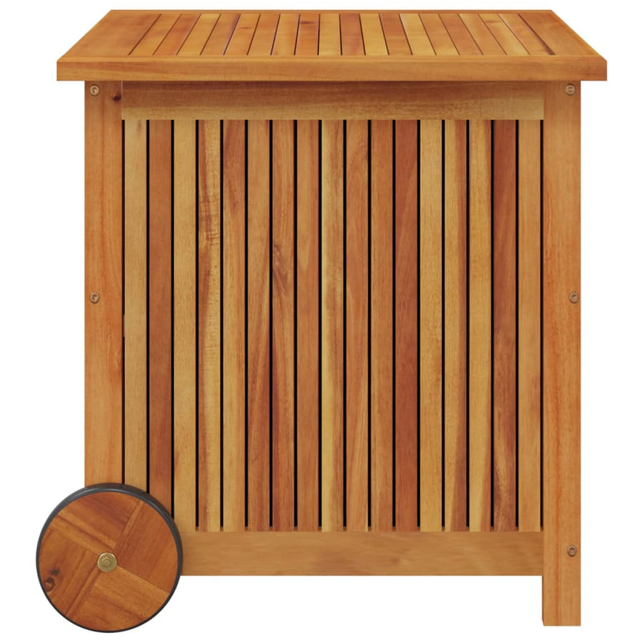 Tuinbox Met Wieltjes Massief Acaciahout 60 x 50 x 58 cm