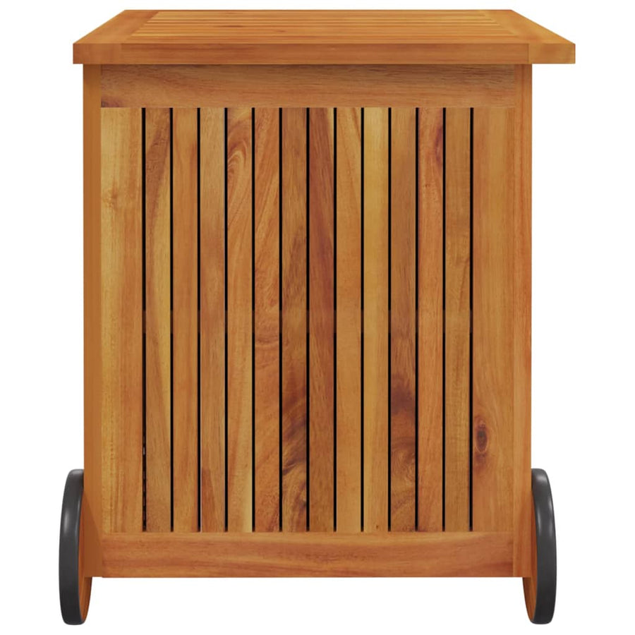 Tuinbox Met Wieltjes Massief Acaciahout 60 x 50 x 58 cm