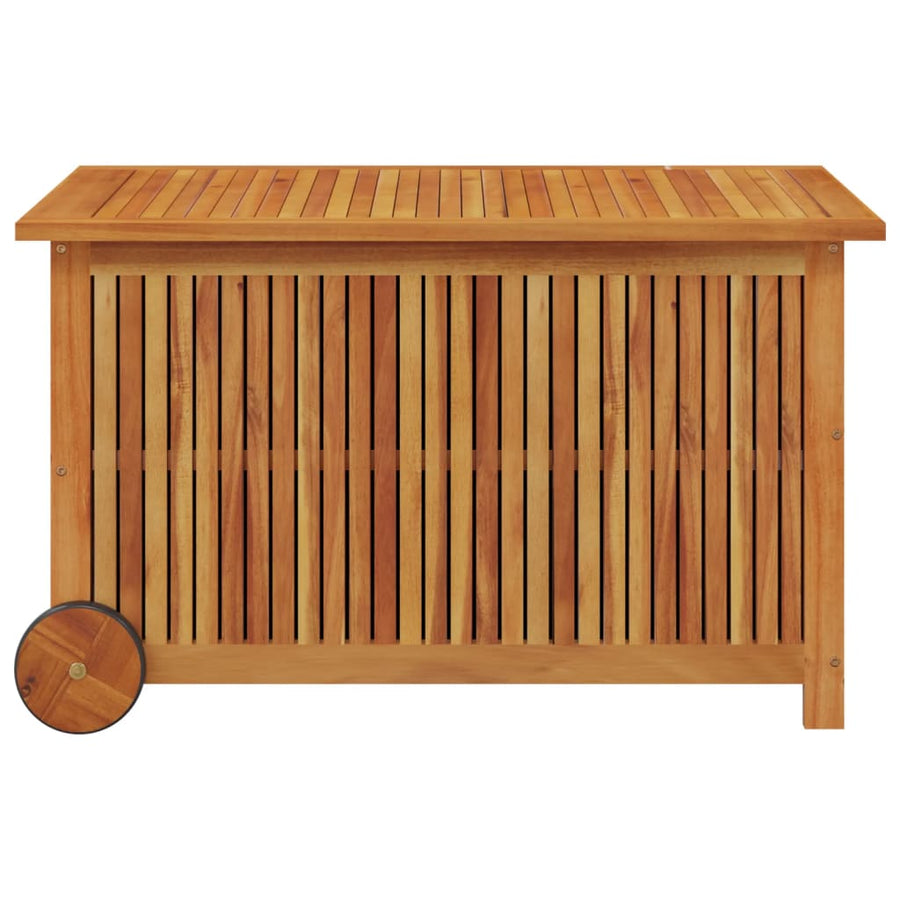 Tuinbox met wieltjes 90x50x58 cm massief acaciahout 90 x 50 x 58 cm