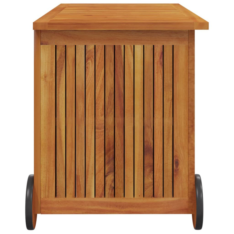 Tuinbox met wieltjes 90x50x58 cm massief acaciahout 90 x 50 x 58 cm