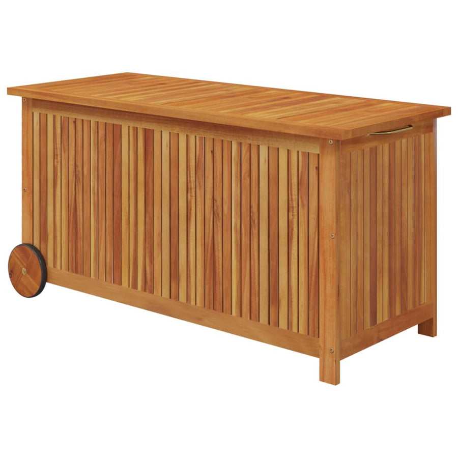 Tuinbox Met Wieltjes Massief Acaciahout 113 x 50 x 58 cm