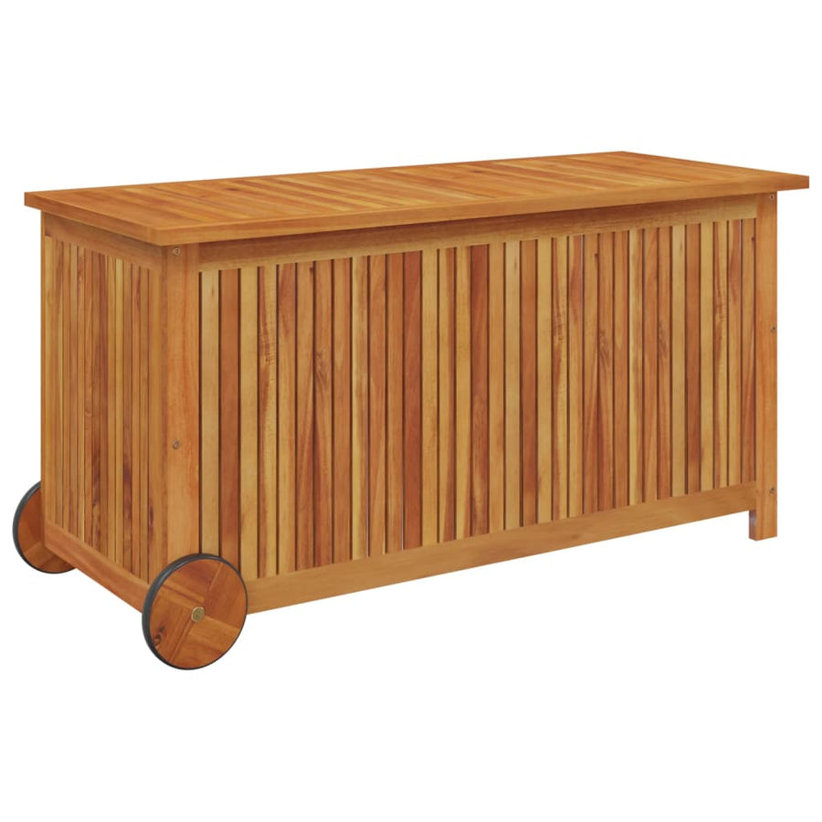 Tuinbox Met Wieltjes Massief Acaciahout 113 x 50 x 58 cm
