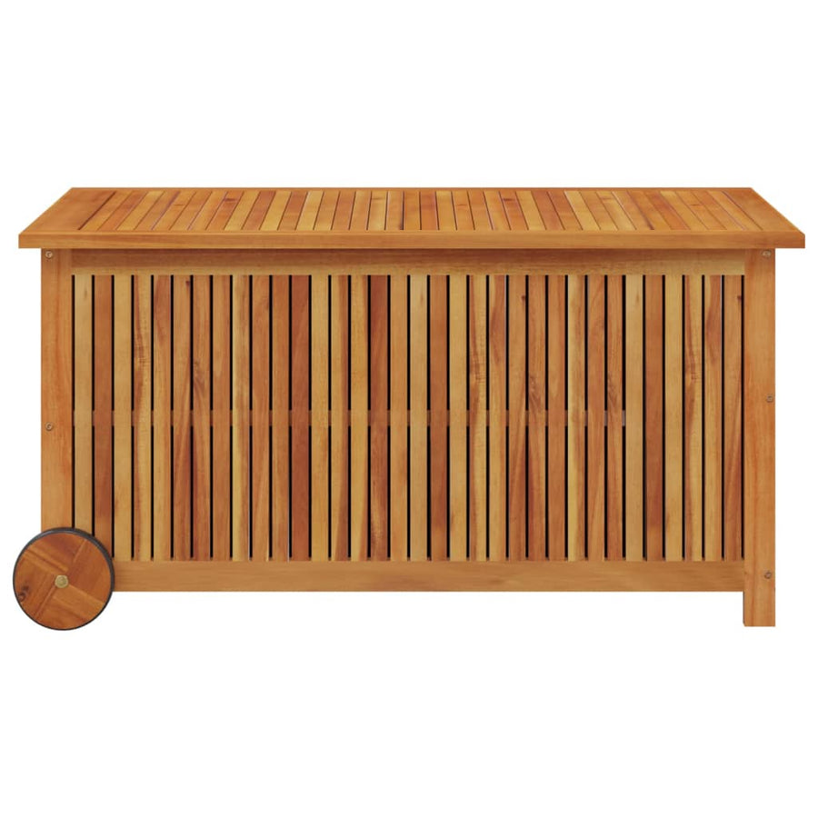 Tuinbox Met Wieltjes Massief Acaciahout 113 x 50 x 58 cm