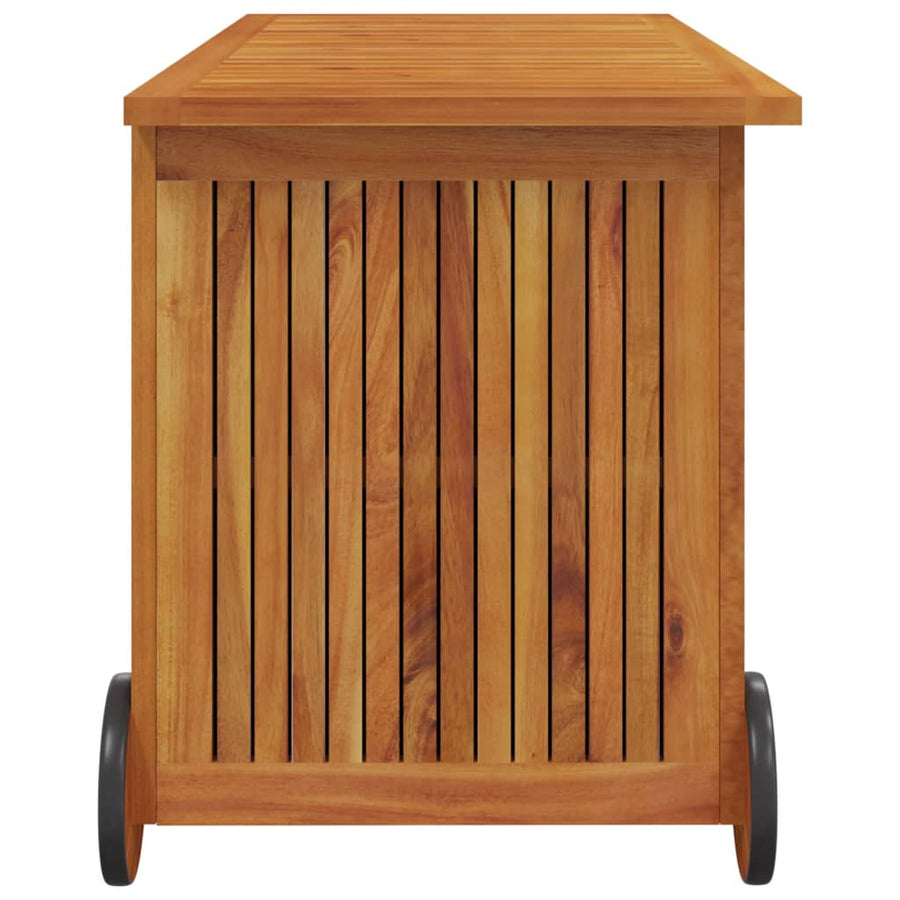 Tuinbox Met Wieltjes Massief Acaciahout 113 x 50 x 58 cm