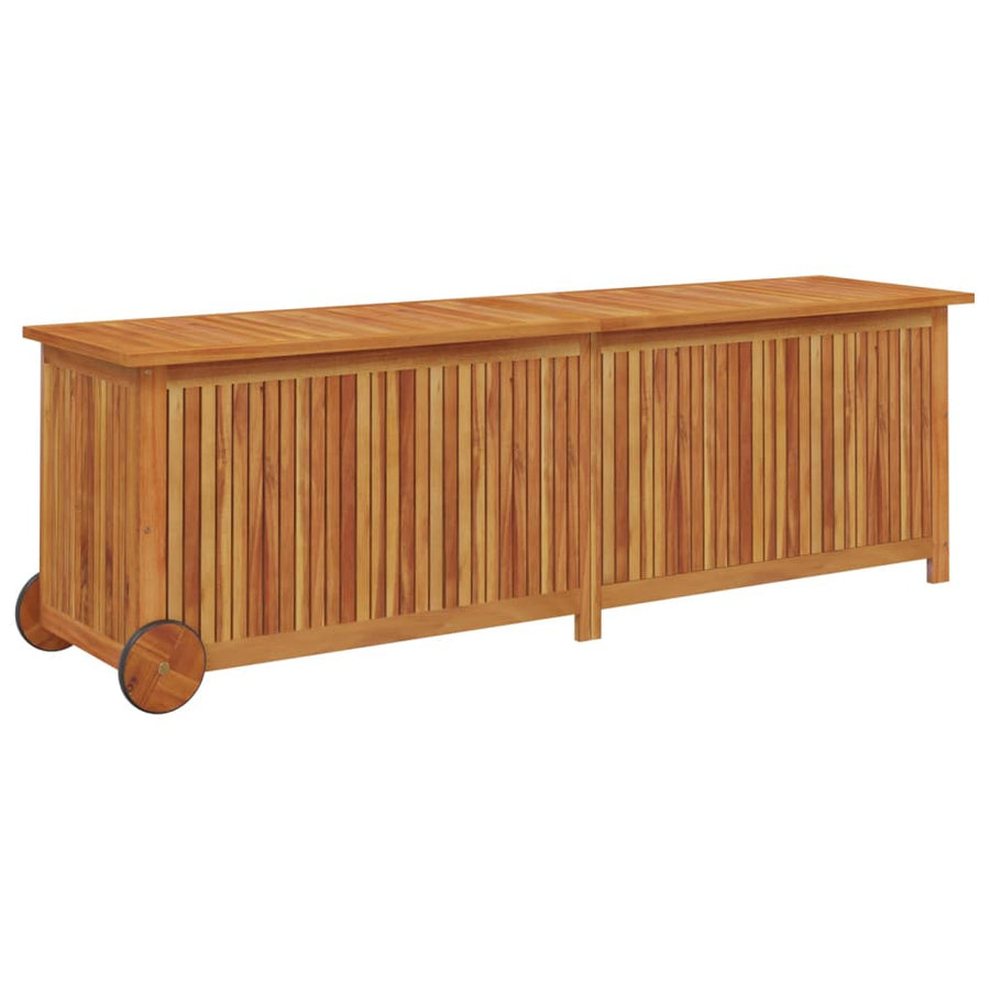 Tuinbox Met Wieltjes Massief Acaciahout 150 x 50 x 58 cm