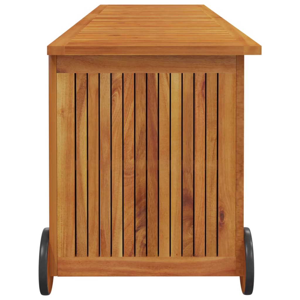 Tuinbox Met Wieltjes Massief Acaciahout 150 x 50 x 58 cm