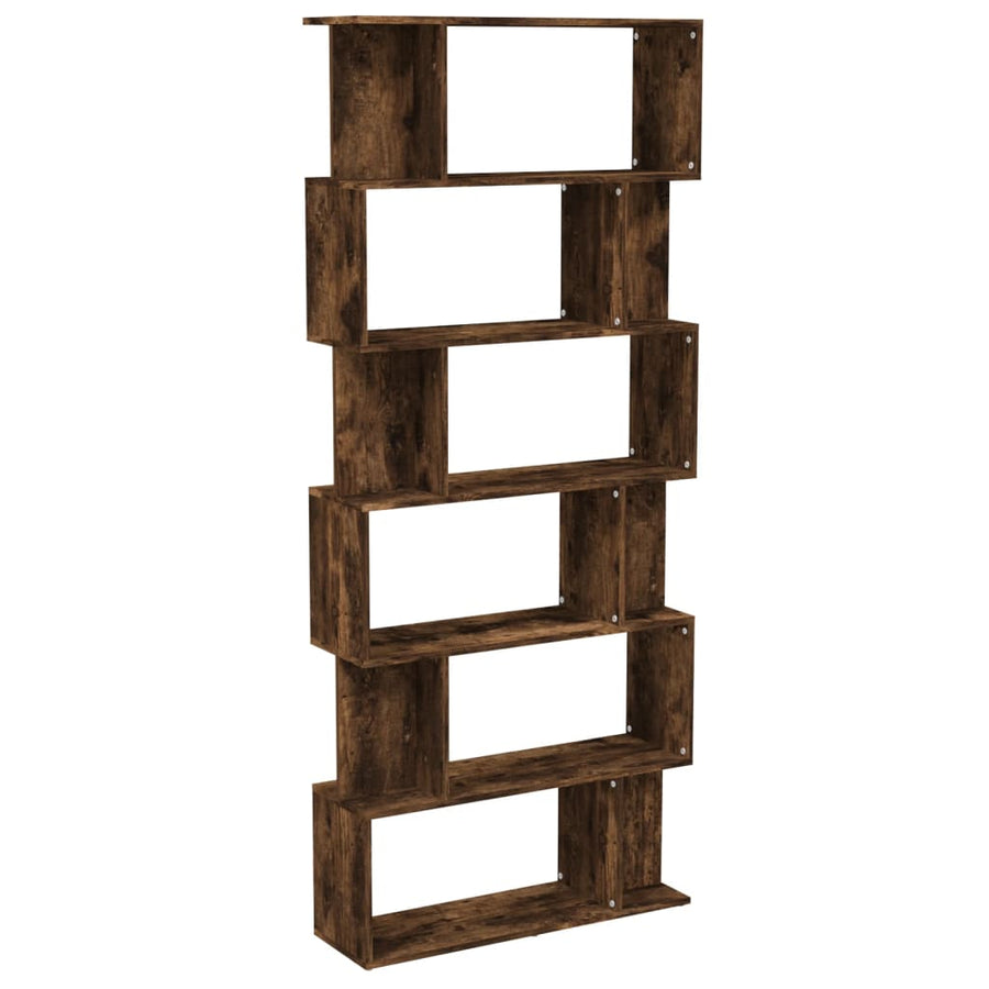 Boekenkast/Kamerscherm 80X24X92 Cm Bewerkt Hout Gerookt eiken