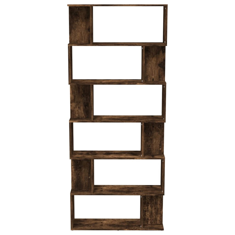 Boekenkast/Kamerscherm 80X24X92 Cm Bewerkt Hout Gerookt eiken