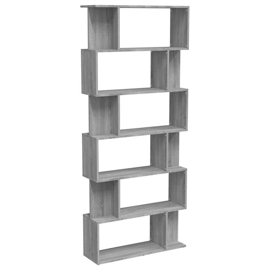 Boekenkast/Kamerscherm 80X24X92 Cm Bewerkt Hout Grijs sonoma