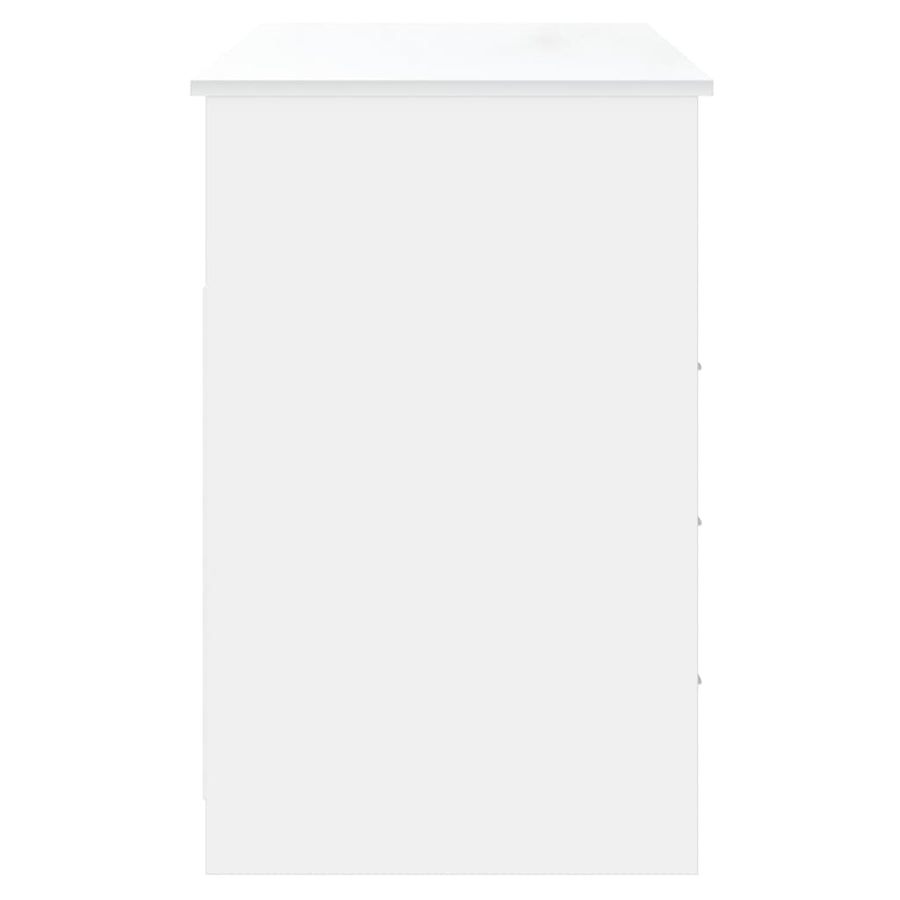 Bureau Met Lades 102X50X76 Cm Bewerkt Hout Wit