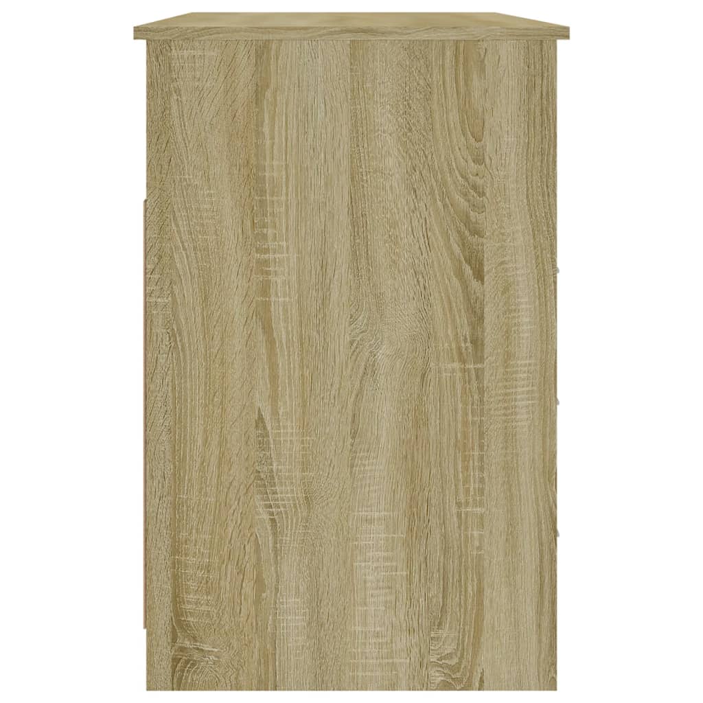 Bureau Met Lades 102X50X76 Cm Bewerkt Hout Kleurig Sonoma eiken