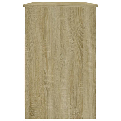 Bureau Met Lades 102X50X76 Cm Bewerkt Hout Kleurig Sonoma eiken