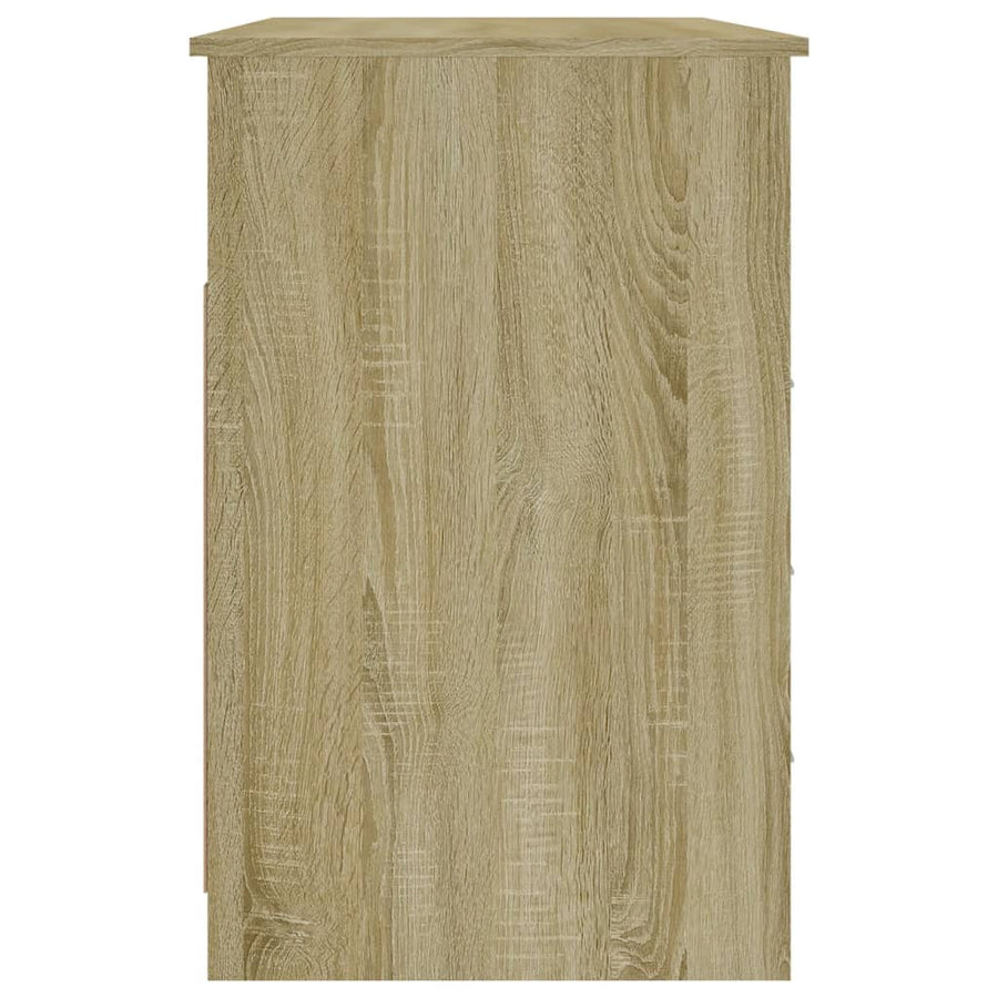 Bureau Met Lades 102X50X76 Cm Bewerkt Hout Kleurig Sonoma eiken