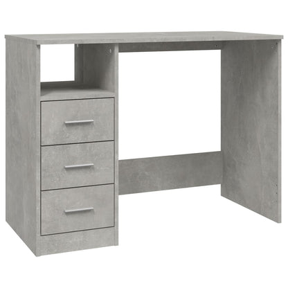 Bureau Met Lades 102X50X76 Cm Bewerkt Hout Betongrijs