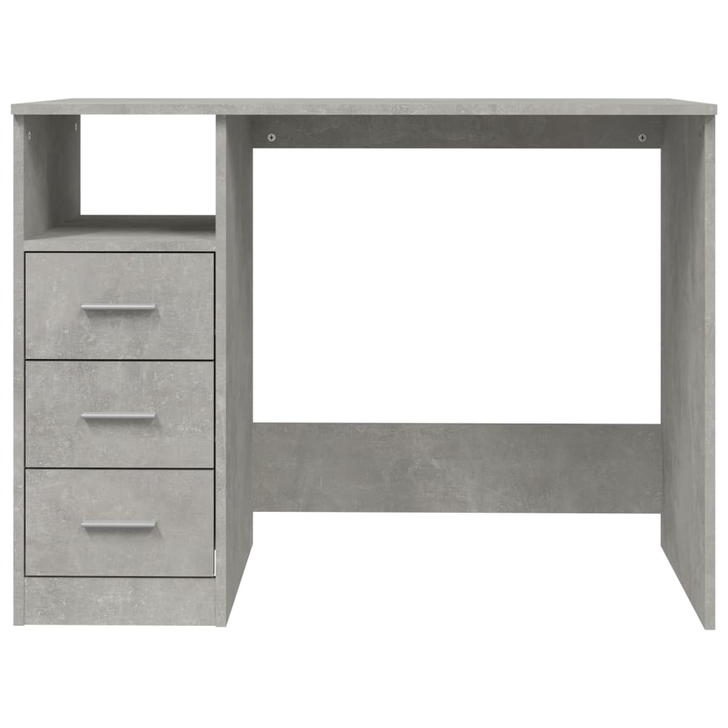Bureau Met Lades 102X50X76 Cm Bewerkt Hout Betongrijs